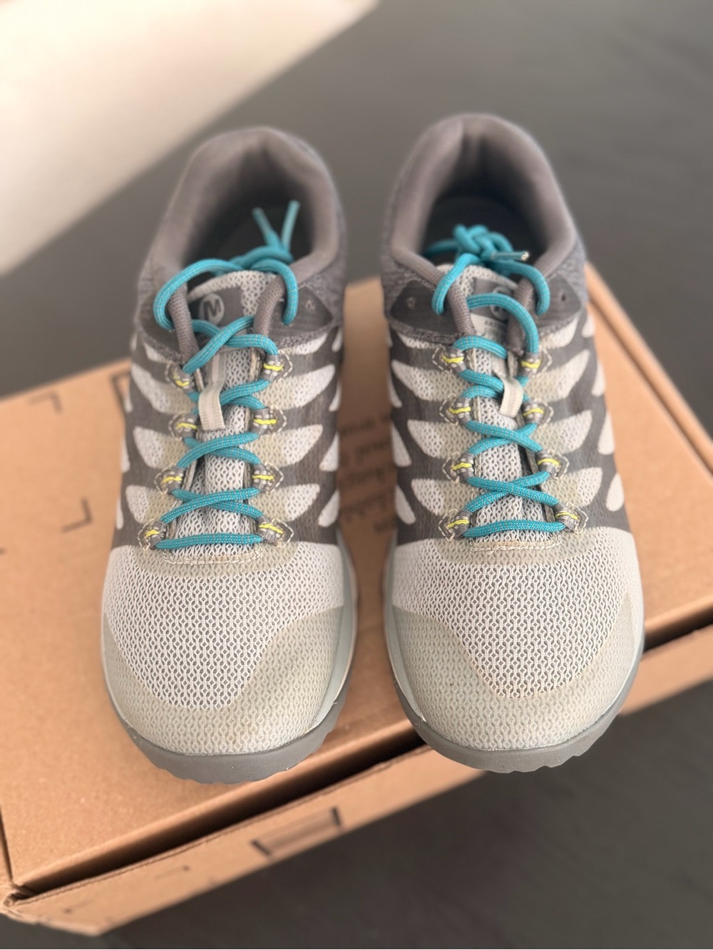Merrell Antora 2 GTX Womens Trail Running Hiking Shoes Size 8.5 Gore-Tex Gray